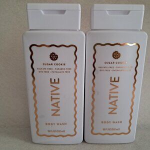 2x Native Body Wash SUGAR COOKIE 18oz NEW